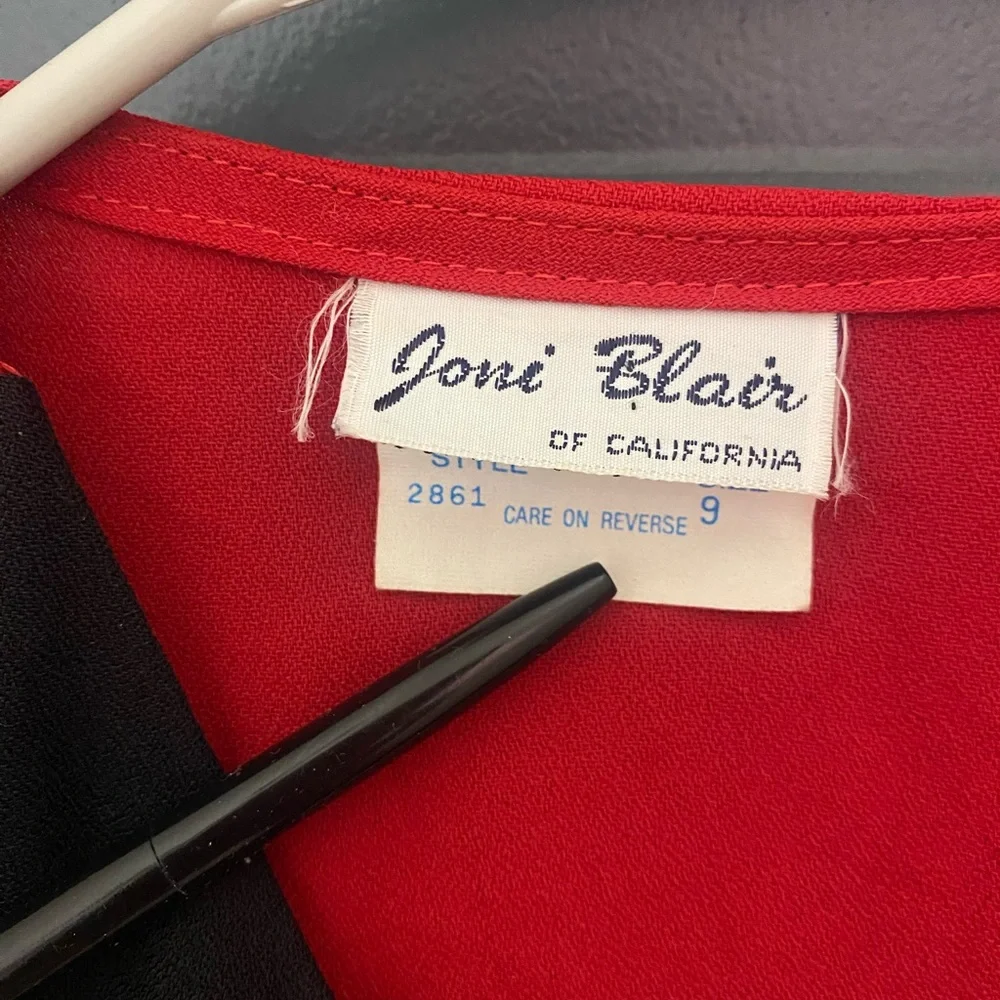 Vintage 80s Two-Tone Dress - Picture 4 of 6